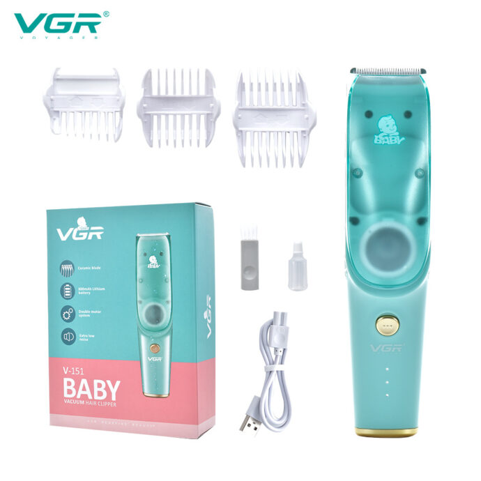 ⁦Tondeuse à cheveux à aspiration automatique pour bébé avec affichage numérique ultra-silencieuse⁩ - الصورة ⁦11⁩