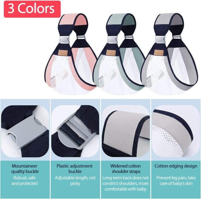 ⁦Écharpe à double usage pour nouveau-né 0-36M en tissu maillé⁩ - الصورة ⁦7⁩