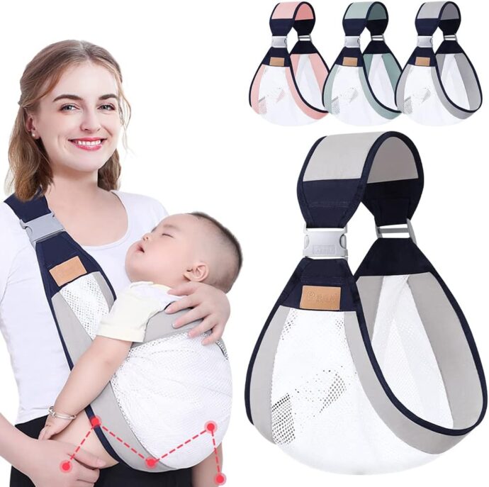 ⁦Écharpe à double usage pour nouveau-né 0-36M en tissu maillé⁩ - الصورة ⁦9⁩