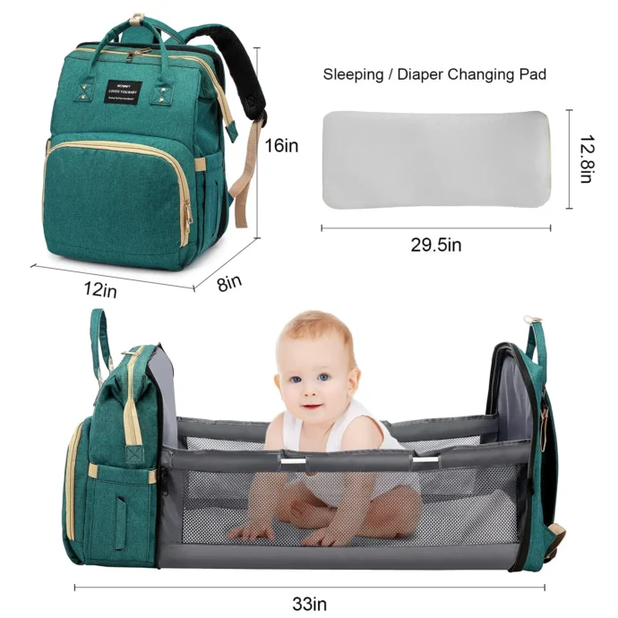 ⁦Sac à dos et landau pour bébé pliable 3in1⁩ - الصورة ⁦21⁩