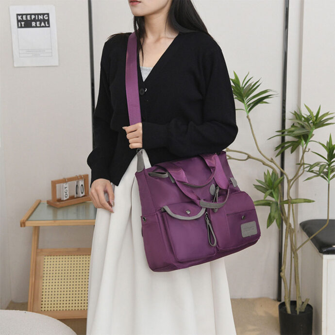 ⁦Sac à main femmes élégant multi-poches nylon imperméable⁩ - الصورة ⁦10⁩