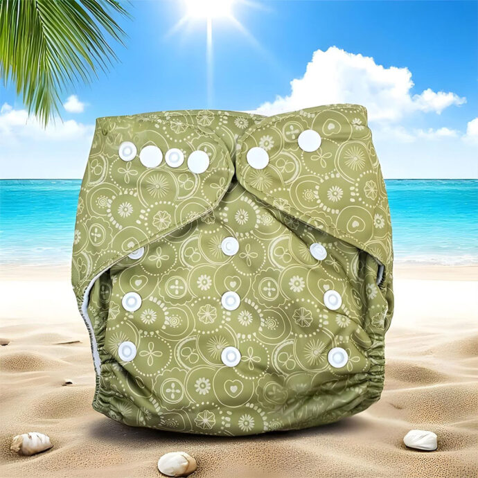 ⁦Couche bébé lavable et réutilisable pour Plage et Piscine – حفاضة الرضيع للمسبح⁩ - الصورة ⁦2⁩